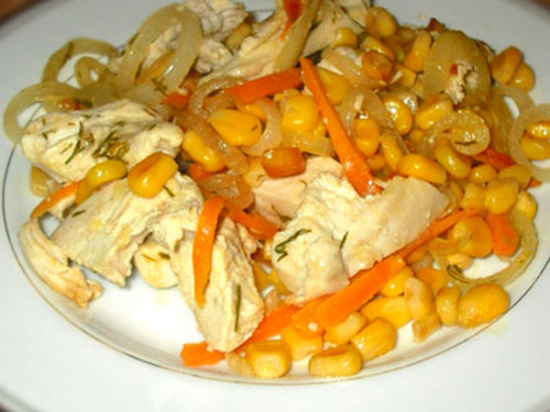 Куриное филе с овощами